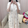 西忘帶胸墊睡裙女士春夏季網(wǎng)紅風可愛帕恰狗睡衣短袖連衣裙孕婦家居服 5104 開衫英文小狗 帶胸墊 2XL 曬單實拍圖