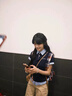 LDBE學(xué)院風(fēng)polo領(lǐng)短袖t恤女夏季正肩拼接格子設(shè)計感小眾修身顯瘦上衣 藏青色 S 【90-100斤】 曬單實拍圖