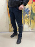 羅蒙休閑褲男2025新款秋季高質(zhì)感毛呢直筒男士褲子秋冬修身男褲 黑色 32 【2尺5適合140斤左右】 曬單實(shí)拍圖