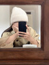 XINBUCKS精品兔毛毛線(xiàn)帽子女加厚冷帽美式套頭保暖針織帽子男大頭圍護耳冬 米色（精品兔毛） 均碼 54-62CM 曬單實(shí)拍圖