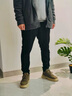 森馬馬丁靴男款秋季2025新款中幫男士厚底高幫工裝雪地短靴子增高男鞋卡其40 曬單實(shí)拍圖