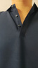 羅蒙（ROMON）夏季男士POLO衫珠地桑蠶絲涼感輕商務(wù)短袖T恤男中青年上衣服男裝 曬單實拍圖