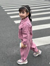 靚貝城堡2025新款兒童套裝小女孩洋氣套裝春秋季寶寶時(shí)髦夾克工裝褲兩件套 粉色 120 曬單實(shí)拍圖