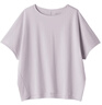 無印良品（MUJI）女式?jīng)龈蟹雷贤饩€蝙蝠袖T恤 短袖上衣打底衫女款涼感物語硬核防曬 薰衣草色 M (160/84A) 曬單實拍圖