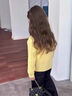 艾卡諾 I.KARNOW女童針織衫2025秋季新款兒童麻花開衫毛衣小女孩韓版秋裝線衣外套 10189黃色針織衫 110 曬單實(shí)拍圖