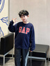 Gap【大小童同款】男女童2025秋季新款logo抓絨衛(wèi)衣兒童裝829305 海軍藍(lán) 140 /68(10-11歲) 曬單實拍圖