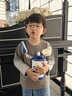 慕馨（moosen）兒童保溫杯指紋6-12歲上學(xué)專用幼兒園水壺小學(xué)生吸管水杯子 550ml-藍(lán)白色【指紋解鎖】 曬單實(shí)拍圖