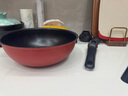 特福（Tefal）鍋具套裝百變鍋可拆卸煎炒鍋有鈦不粘鍋六件套千葉玫瑰紅 曬單實拍圖