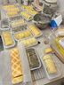 DISID提拉米蘇盒子蛋糕打包盒一次性甜品食品包裝盒分裝盒烘焙慕斯糕盒 【10個裝】正方黃色格紋蛋糕盒 【甄選食品級材質(zhì)，一盒多用】 曬單實拍圖