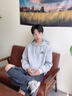 真維斯（Jeanswest）衛(wèi)衣男早秋新款重磅寬松連帽拉鏈外套青少年美式復(fù)古情侶長(zhǎng)袖開衫 【舒適耐磨】麻灰(zs幾何邊界胸標(biāo)) XL /180(體重140-160斤左右) 曬單實(shí)拍圖