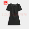 IEF/愛依服小黑裙2025夏季新款韓版通勤顯瘦百搭連衣裙 黑 L 曬單實拍圖
