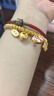 御龍鏡黃金小木馬盤(pán)纏手鏈女 999足金歲歲平安小胖福財神爺手串送女友 5mm盤(pán)纏 金約6.3g 克重多退少補 曬單實(shí)拍圖