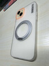 暴走【解壓磁吸旋轉支架】適用蘋果15plus手機殼 iPhone15plus保護套 柔砂膚感透色輕薄簡約硬殼柔霧白 曬單實拍圖