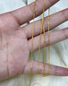 中國黃金（CHINA GOLD）18K黃金素鏈O字鏈項鏈肖邦鏈AU750配鏈子七夕生日禮物送女友老婆 18K金針式肖邦鏈【黃色約0.7g】 曬單實(shí)拍圖