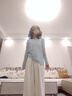 哈魯迪闊腿褲女春秋2025新款垂感窄版直筒肌理感寬松小個(gè)子山本奶芙褲 米白色 M 常規款(90-109斤） 曬單實(shí)拍圖