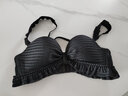 俏曼芬內衣女無(wú)肩帶文胸防滑小胸聚攏薄款胸罩日系少女收副乳無(wú)鋼圈套裝 黑色（單件） M 34/75(AB通杯厚約1CM) 曬單實(shí)拍圖