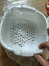 雙層瀝水籃廚房用品洗菜盆客廳茶幾家用水果果盤(pán)籃子盆子淘菜盆籃 PET白色瀝水籃小號1個(gè) 曬單實(shí)拍圖