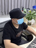 LSIAKT男士鴨舌帽子四季百搭平頂帽男厚款可調(diào)節(jié)全封口遮陽帽子平頂帽 黑色 均碼 (55-59cm) 曬單實拍圖