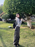 班尼路外套女開衫衛(wèi)衣女裝春秋冬新款休閑顯瘦短款上衣服連帽小個(gè)子女生 灰#純色 【高支柔綿】 M 曬單實(shí)拍圖