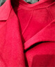 皮爾卡丹（pierre cardin）黑色雙面羊絨大衣女中長(cháng)款2025年新款冬季收腰顯瘦西裝領(lǐng)毛呢外套 安可拉紅 M 曬單實(shí)拍圖