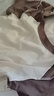 森馬（Semir）短袖t恤女寬松涼感上衣夏裝可愛刺繡印花圓領百搭正肩修身套頭衫 N款-白咖色調00315 L /165/88A 曬單實拍圖