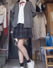 矜持范毛衣女jk開衫女薄款小開衫上衣女夏季外搭寬松型針織毛衣外套 淺灰色 單件開衫* S 曬單實拍圖