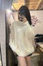 SNYDER WEAR韓系軟糯白色麻花毛衣女秋季新款加厚寬松慵懶風(fēng)奶呼呼套頭上衣女 奶白色 M （90-100斤） 曬單實(shí)拍圖