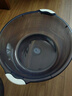 茶花 洗臉洗頭盆 嬰兒洗澡盆 塑料盆子洗衣盆 大水盆38cm 藍(lán)灰 1只裝 曬單實拍圖