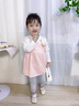 G.DUCKKIDS小黃鴨童裝女童套裝春秋季新款0一3歲女寶寶公主裙兩件套周歲禮服 粉紅色 90 建議80-90cm1歲半-2歲 曬單實拍圖