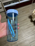 特百惠（Tupperware）瑩彩430ML塑料杯男女士學生運動水杯子便攜七夕送禮大容量 冰水藍 曬單實拍圖