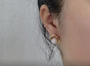 周大生無限的愛S925莫比烏斯耳釘 高級感淡水珍珠耳飾生日禮物送女友 珍珠耳釘 曬單實拍圖
