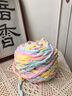趣木也3.3兩冰條線(xiàn)粗毛線(xiàn)手工diy材料勾鞋坐墊鉤拖鞋男女編織圍巾毛線(xiàn)團 克萊因藍【3.3兩/大號線(xiàn)團】 曬單實(shí)拍圖