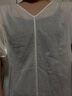美洋（MEIYANG）佛系襯衫私服款氣質(zhì)V領(lǐng)輕薄微透寬松拼接長(zhǎng)袖上衣時(shí)尚氣質(zhì)上衣女 白色 XL 曬單實(shí)拍圖