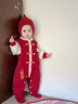 G.DUCKKIDS小黃鴨滿(mǎn)月嬰兒衣服春秋裝男寶寶連體衣唐裝百天宴周歲禮服抓周 紅色 73cm 建議3-6個(gè)月12-16斤cm 曬單實(shí)拍圖