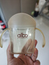 albo敞口杯寶寶水杯2歲以上直飲喝奶PPSU斜口學(xué)飲杯家用兒童牛奶杯 曬單實(shí)拍圖