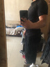 伽維德（JIAWEIDE）純色短袖T恤男V領夏季新款韓版男士T恤修身運動打底衫大碼男裝 黑色V領 3XL(體重155-170斤) 曬單實拍圖