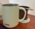 膳魔師（THERMOS）馬克杯不銹鋼茶杯大容量把手杯保溫咖啡杯團購生日禮物TEMC 【鍍鈦茶漏】青提茉莉 400ml 曬單實(shí)拍圖