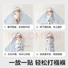 babycare初生嬰兒全棉抱被安撫調(diào)溫產(chǎn)房新生兒包被4層莫利亞淺灰紫90*90 曬單實拍圖