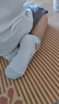全棉時代童襪子純棉2025夏季新款網眼透氣卡通短筒襪男女童襪子 果心綠+黃條紋+白色 3-5歲 16cm-18cm 曬單實拍圖