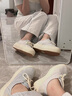 UIWI帆布鞋女夏季女鞋2025新款厚底休閑鞋百搭經(jīng)典街拍板鞋增高鞋透氣 奶藍(lán)U172 37 建議拍大一碼 曬單實(shí)拍圖