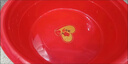 茶花家用大號塑料盆加厚洗臉盆紅色圓形洗澡盆嬰兒堅固洗澡盆 [直徑80cm]特厚紅盆 曬單實(shí)拍圖