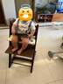 Nuskin寶寶餐椅六件套實(shí)木橡木成長(zhǎng)椅多功能兒童座椅嬰兒餐椅套裝暖棕色 曬單實(shí)拍圖