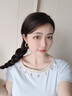 DAISY DREAM925銀針?biāo)殂y子大耳圈2025新款爆款耳環(huán)氣質(zhì)小眾設(shè)計(jì)耳釘耳飾品女 金色碎銀子耳圈【925銀針】 曬單實(shí)拍圖