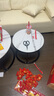 立太（LEADTEK）茶幾客廳小戶(hù)型邊幾沙發(fā)輕奢小桌子現(xiàn)代簡(jiǎn)約圓形茶幾組合茶桌茶臺(tái) 70CM白+50CM黑+黑架【加粗加厚】 曬單實(shí)拍圖