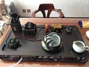 整塊黑檀木茶盤實(shí)木茶臺(tái)家用大號(hào)加厚精雕簡(jiǎn)約排水功夫茶具茶托盤 雙邊雕60X33X6 +贈(zèng)品 曬單實(shí)拍圖