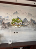 凡展新中式入戶玄關(guān)裝飾畫3D立體迎客松燈光客廳沙發(fā)背景墻壁山水掛畫 福鹿雙全B款-帶小山 220V接線款圓直徑120cm 曬單實(shí)拍圖