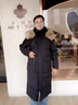 東北哈爾濱零下40度防寒羽絨服男女超厚保暖外套長(cháng)款漠河旅游裝備 黑色【男女同款】 貉子真毛領(lǐng)（單件） XL 建議130-150斤 充絨量455克 曬單實(shí)拍圖