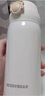 杯具熊（BEDDYBEAR）彈蓋直飲保溫杯316不銹鋼男女便攜水杯車載學(xué)生杯子470ML月牙白 曬單實(shí)拍圖
