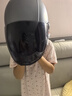 野馬（YEMA）3c認證新國標A類(lèi)365S電動(dòng)車(chē)頭盔男女加大碼大號大頭圍夏季摩托車(chē)安全帽 皮亞鈦灰配黑茶長(cháng)鏡 曬單實(shí)拍圖