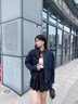 哈吉斯（HAZZYS）女裝 秋季女士【PHIZ系列】簡約休閑風立領夾克女 藏青色NV M (160/84A 38) 曬單實拍圖